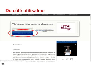 Du côté utilisateur
22
 