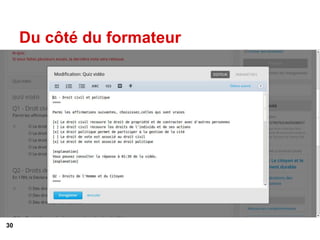 Du côté du formateur
30
 