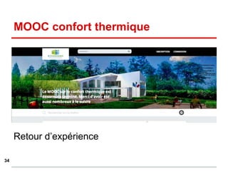 MOOC confort thermique
34
Retour d’expérience
 