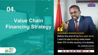 Value Chain
Financing Strategy
04.
21
 