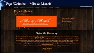 Our Website – Mix & Match
 