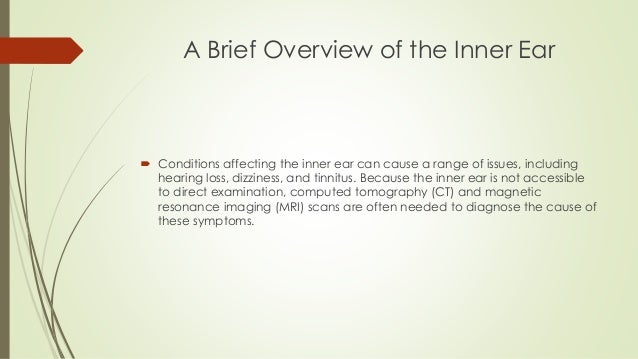 A Brief Overview of the Inner Ear