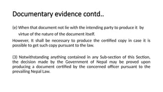 Presentation court and evidence in Nepal | PPTX
