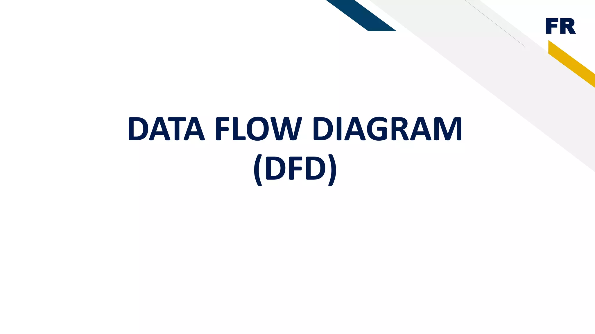 FR
DATA FLOW DIAGRAM
(DFD)
 