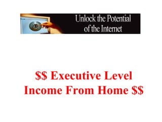 $$ Executive Level Income From Home $$ 