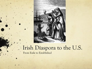 Irish Diaspora to the U.S.
From Exile to Established
 
