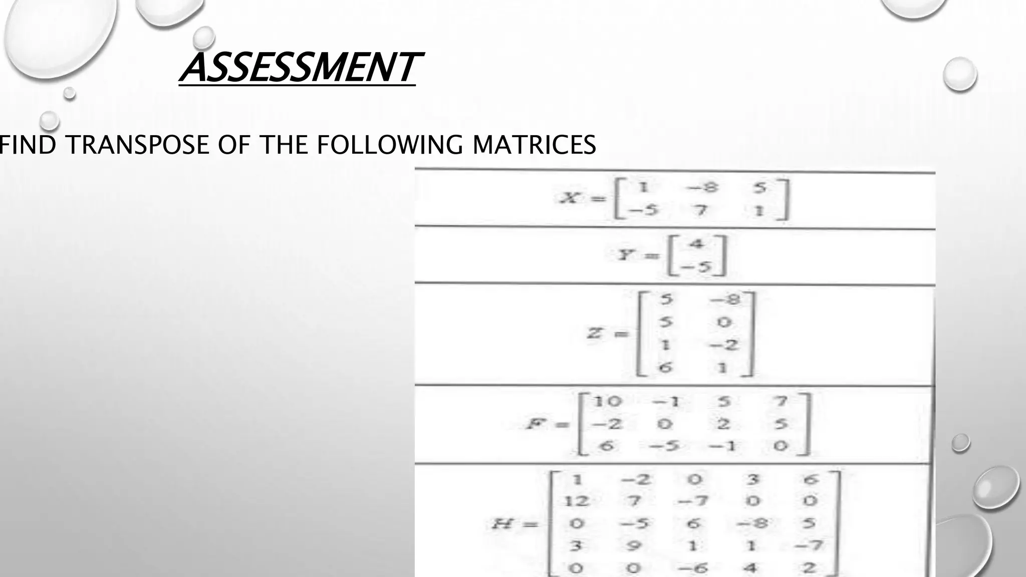 Transpose of matrix | PPTX