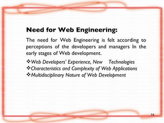 Web Engineering | PPT | Web Development | Internet