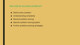 problem solving skills of a leadership, and techniques | PPTX