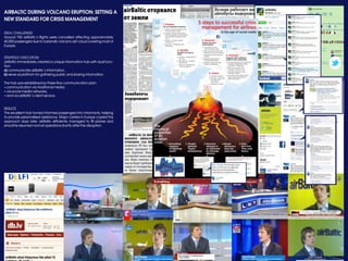 Consumer Relations / airBaltic during volcano eruption: setting a new standart for crisis management / Hill and Knowlton Latvia / LV