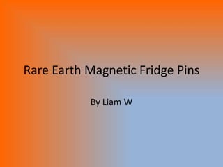 Rare Earth Magnetic Fridge Pins By Liam W 