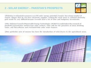 Solar Energy Systems Perspective about Pakistan | PPTX