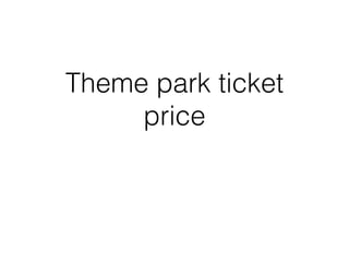 Theme park ticket
price
 