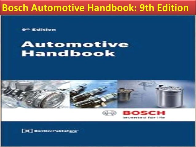 Bosch Automotive Handbook 9th Edition