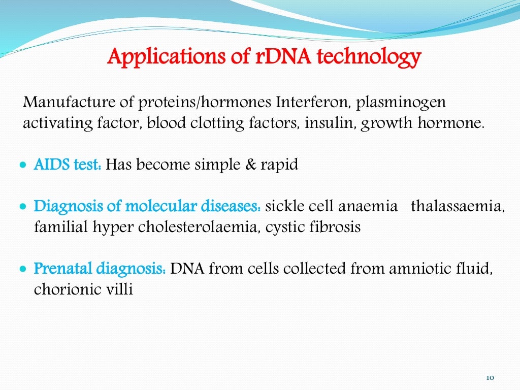 principle and applications of DNA technology