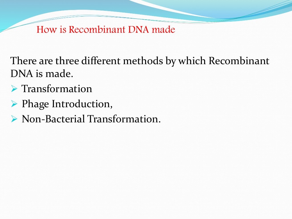 principle and applications of DNA technology