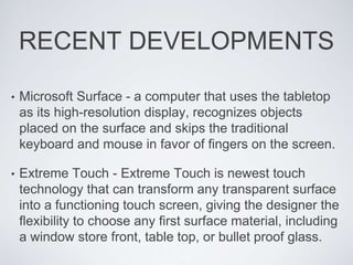 Touch Screen Technology | PPTX