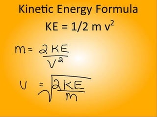 Calculating Kinetic and Potential Energy PPTX Physics Science