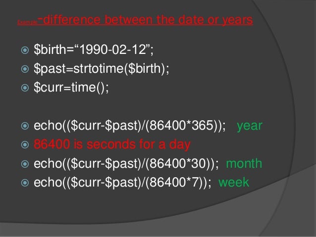 php time calculation example php time calculation example