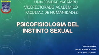 UNIVERSIDAD YACAMBU
VICERECTORADO ACADEMICO
FACULTAD DE HUMANIDADES
PARTICIPANTE
MARIA FABIOLA MORA
EXP: HPS-173-00165
 