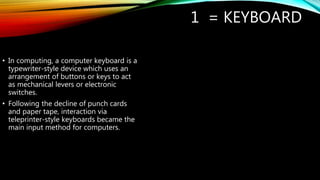computer hardware basic information | PPTX | Computer Peripherals ...