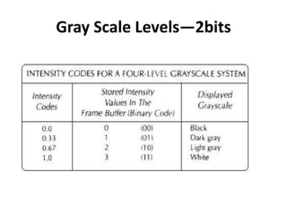 Gray Scale Levels—2bits
 