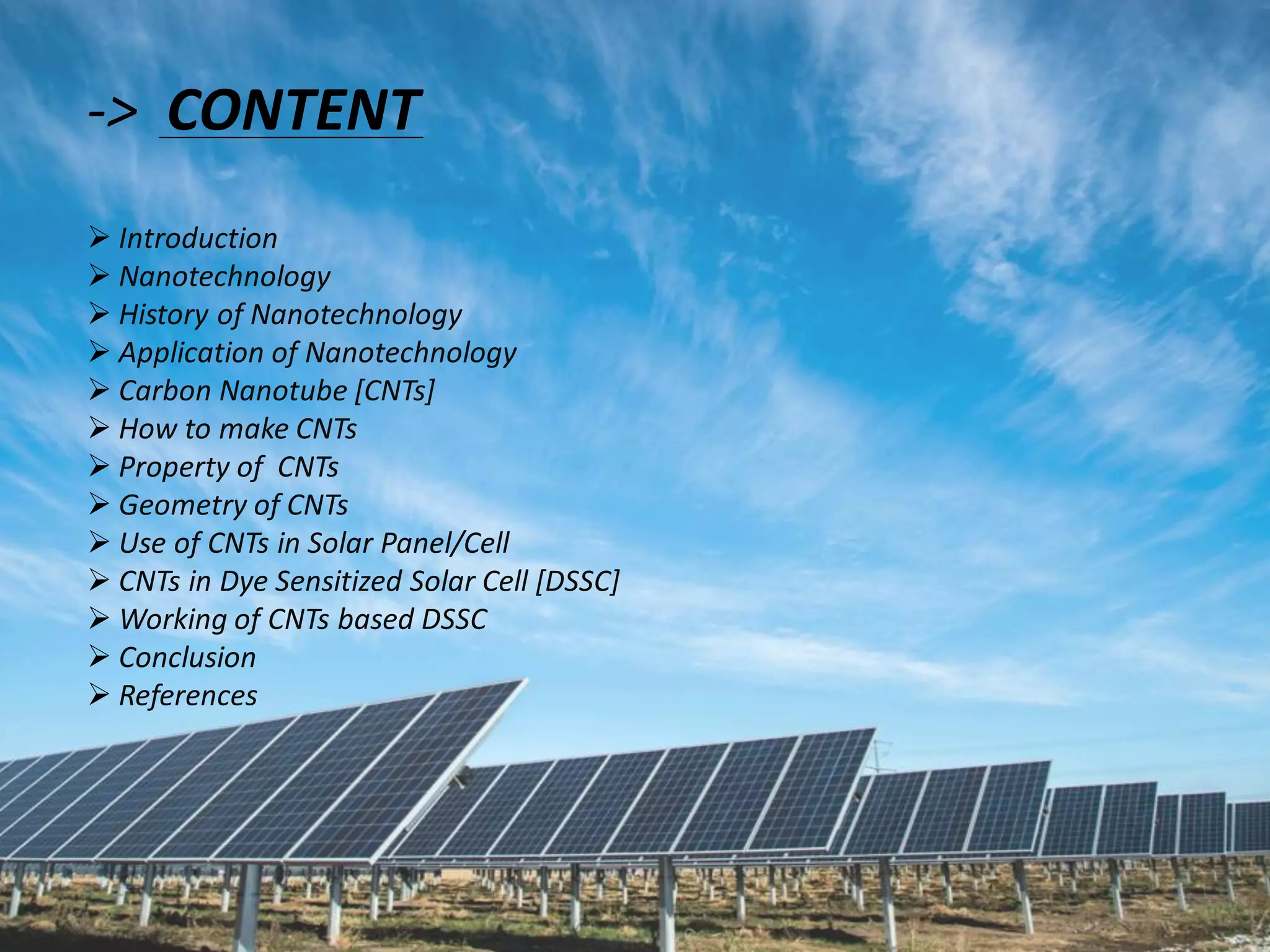 Carbon nanotubes based solar panel | PDF