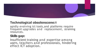 Role of ICT in 21st century education and it's challenges | PPTX