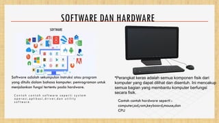 Software Computer Contoh Ppt Informatika multimedia and technology | PPTX