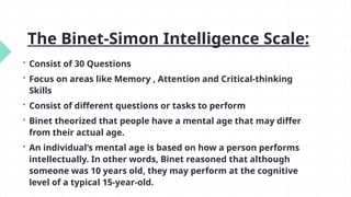 Intelligence and Its Tsting The Binet-Simon Intelligence Scale:.pptx