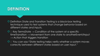 Comprehensive Guide to State and Transition Testing in Software Systems ...