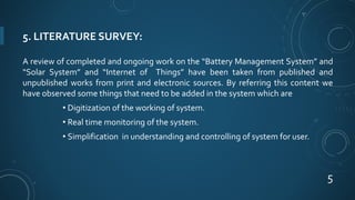Digitization of Battery management System and Charging by Solar Panel ...
