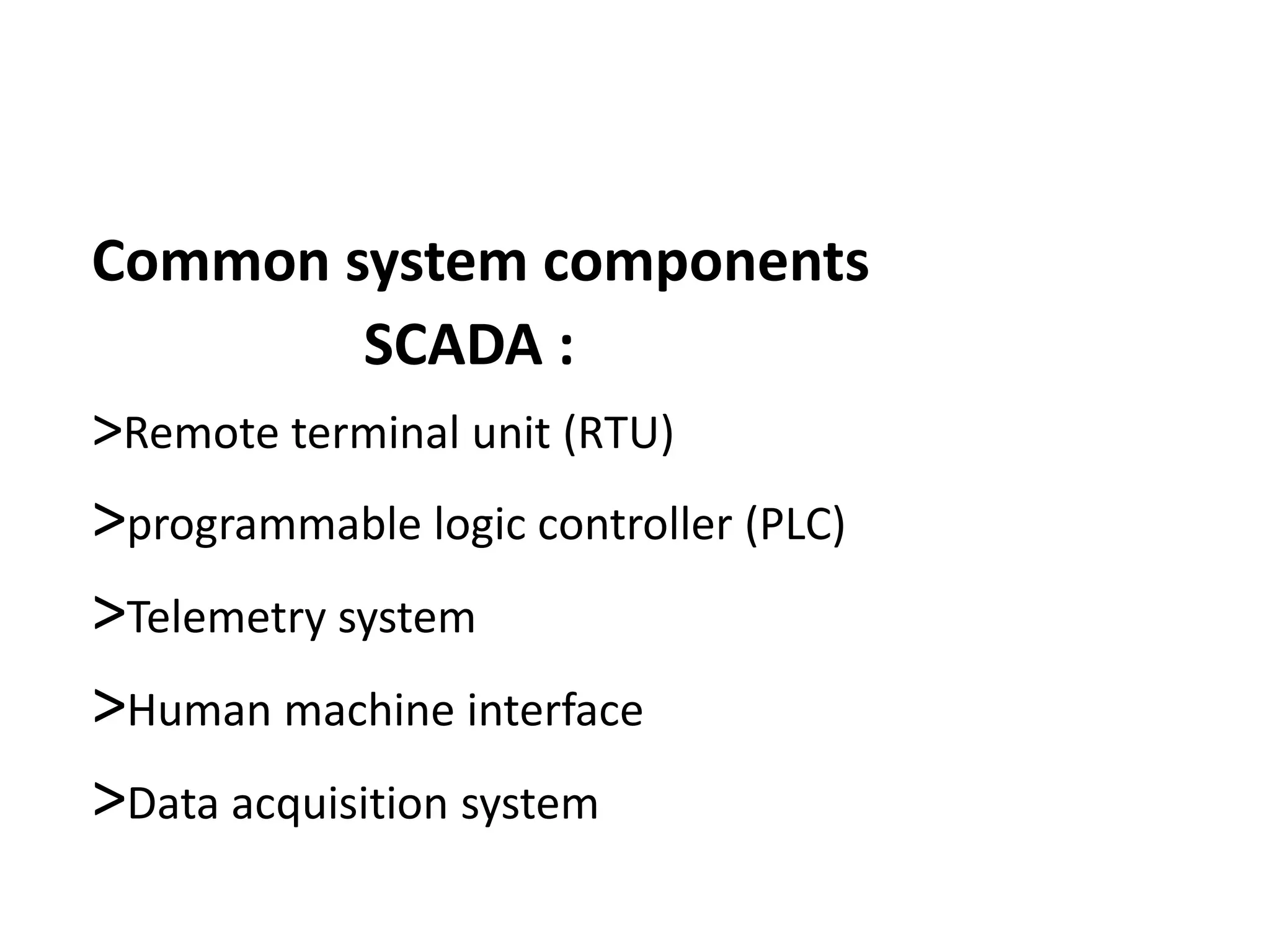 supervisory control and data acquisition system | PPTX