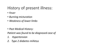 Known case of type 2 Diabetes Mellitus with hypertension with urosepsis ...
