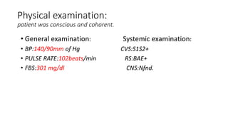 Known case of type 2 Diabetes Mellitus with hypertension with urosepsis ...