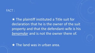 Presentation on a Land Law Case