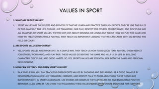 Values In Sport Presentation - VQB7007 NILAI DAN ETIKA DALAM SUKAN / VALUES AND ETHICS ...