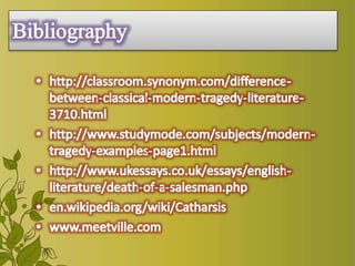 Comparison between classic and modern tragedy
