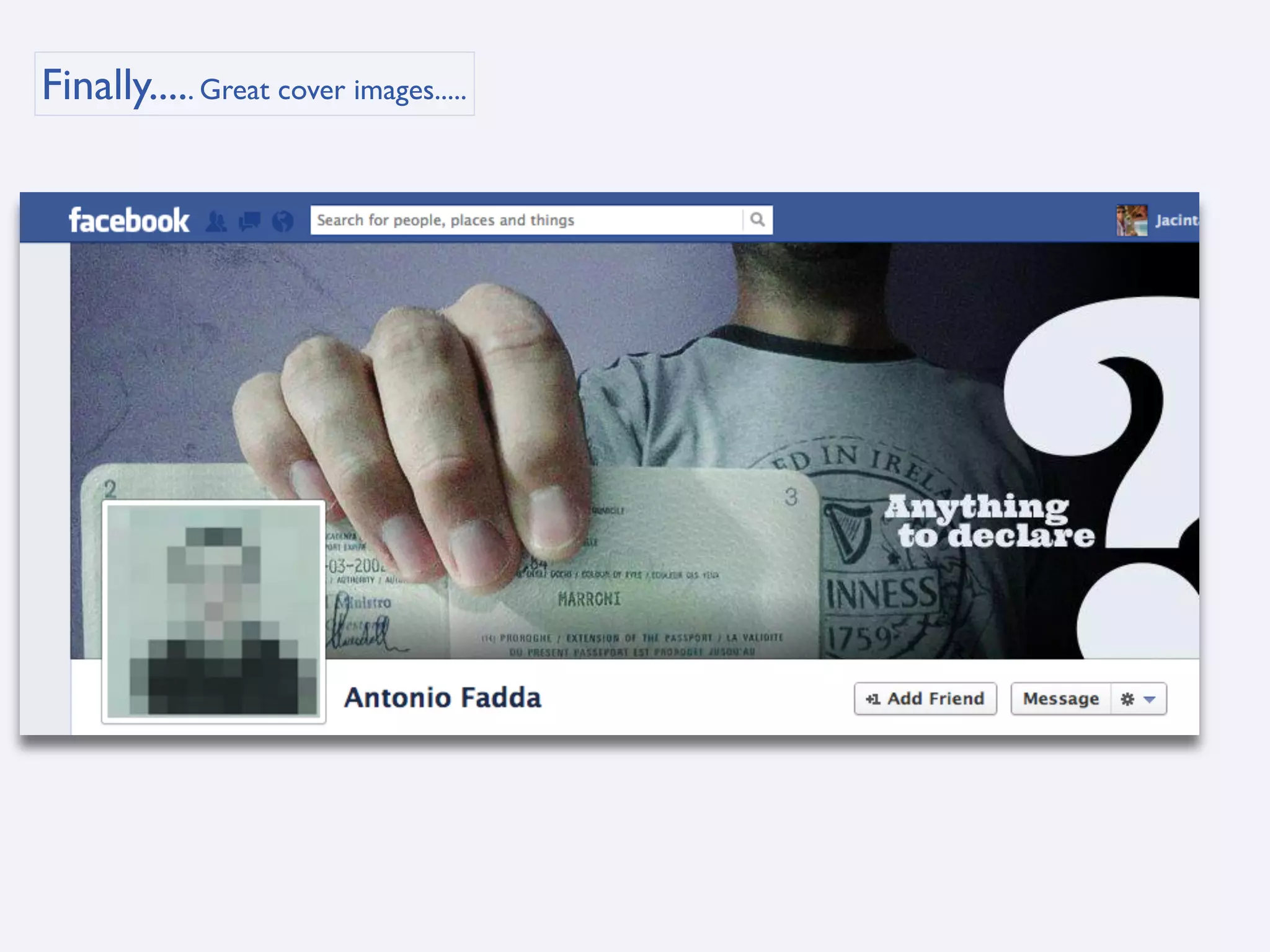 Finally..... Great cover images.....
 