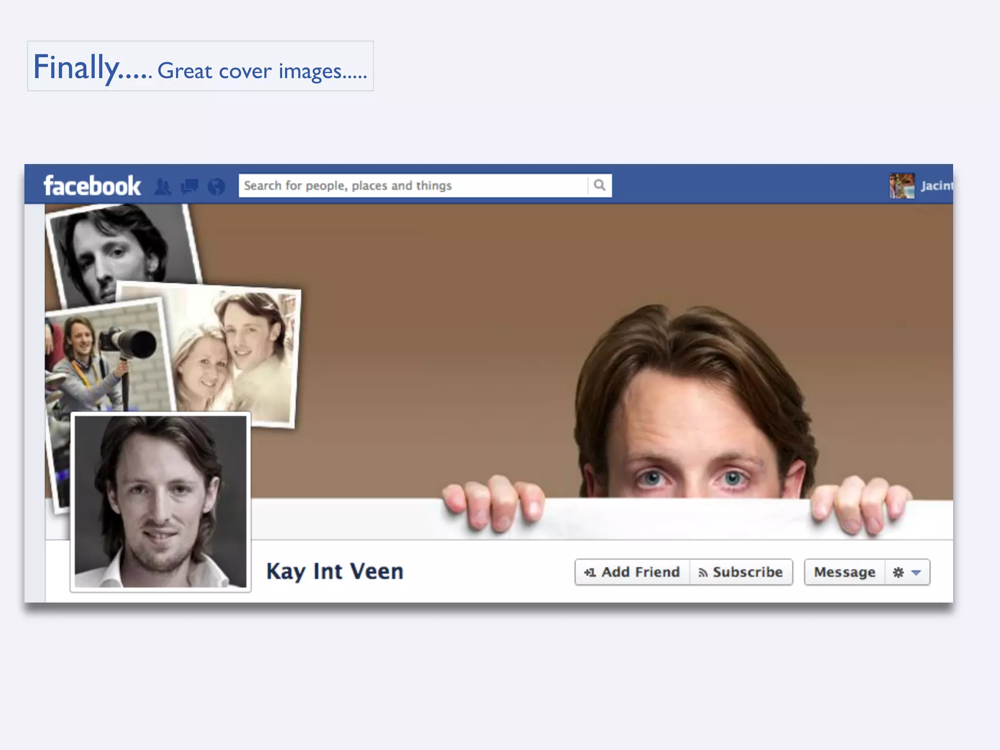 Finally..... Great cover images.....
 