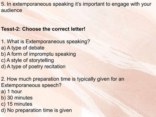 Presentation3 in Oral Com Extemporaneous | PPT