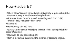 Information questions in English language | PPTX