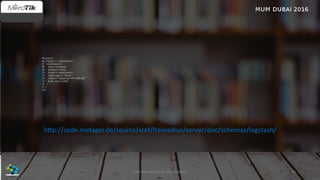 65output{
66 if [type] == "radiusdetail" {
67 elasticsearch {
68 host => localhost
69 protocol => http
70 cluster => elasticsearch
71 index_type => "detail"
72 index => "radius-%{+YYYY.MM.dd}"
73 flush_size => 1000
74 }
75 }
76}
http://code.metager.de/source/xref/freeradius/server/doc/schemas/logstash/
José Manuel Román para FiberCli 34
 