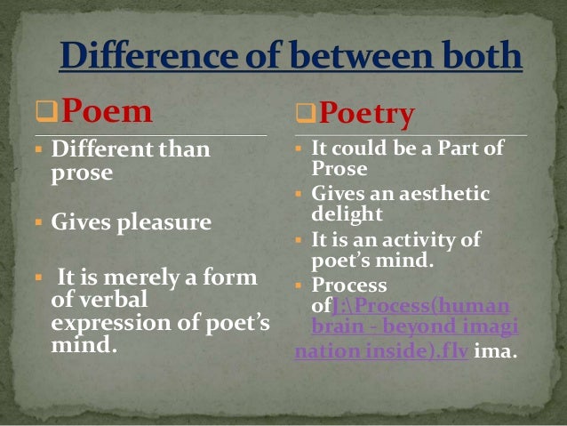 what's the difference between poem and essay