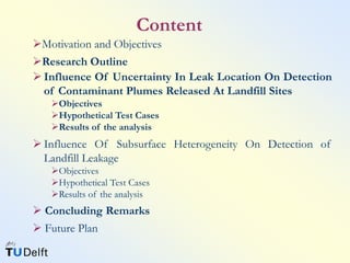  Influence of Subsurface Heterogeneity on Detection of Landfill Leakage