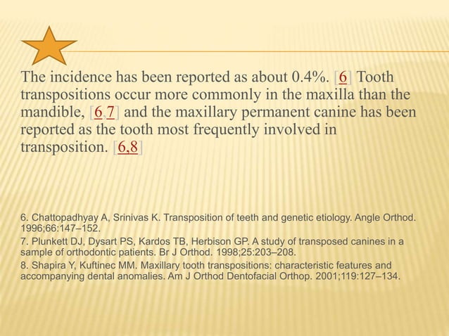 Transposition tooth corrected by orthodontic | PPTX
