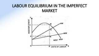 LABOUR EQUILIBRIUM IN THE IMPERFECT
MARKET
 