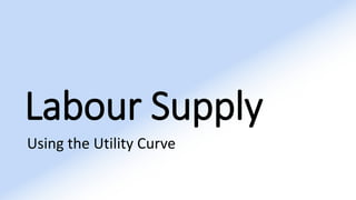 Labour Supply
Using the Utility Curve
 