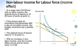Non-labour Income for Labour force (income
effect)
 
