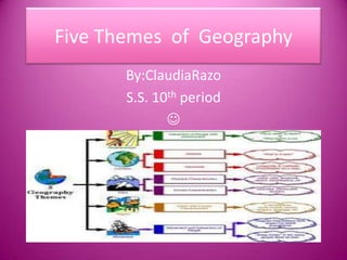 Five Themes  of  Geography By:ClaudiaRazo S.S. 10th period  
